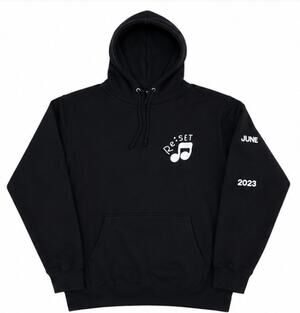 Re::SET Concert Experience Hoodie June 2023 Black Graphic Pullover Men's NWOT